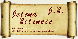 Jelena Milinčić vizit kartica